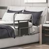 Barandilla De Cama Adulto De Acero Poliéster Homcom 61x66x55 Cm Gris