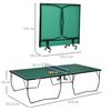 Mesa De Ping Pong Plegable Sportnow Mdf Acero 274x152,5x76 Cm Verde