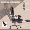 Silla De Oficina Reclinable De Pu Espuma Vinsetto 63x57x126 Cm Marrón