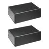 Mesitas De Noche Pared Melamina De Madera Homcom 40x30x15cm-negro