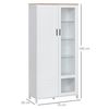 Alacena De Cocina De Melamina De Madera Homcom 76x36x160 Cm Blanco