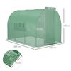 Invernadero De Túnel Outsunny Pe Metal Galvanizado 3x2x2 M Verde