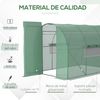 Invernadero De Túnel Outsunny Pe Metal Galvanizado 3x2x2 M Verde