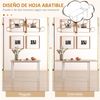 Mesa De Comedor Extensible De Mdf Homcom 160x70x76 Cm Madera Natural