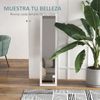 Espejo De Cuerpo Entero De Mdf Vidrio Homcom 37x3.8x157 Cm Blanco