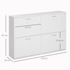 Mueble Zapatero De Melamina De Madera Homcom 120x24x81 Cm Blanco