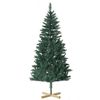 Árbol De Navidad De Plástico Acero Madera Homcom Ø90x180 Cm Verde