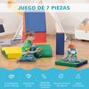 Juego De 7 Bloques De Espuma Para Niños De 1-3 Años Multicolor Homcom