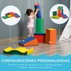 Juego De 7 Bloques De Espuma Para Niños De 1-3 Años Multicolor Homcom