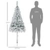 Árbol De Navidad Artificial De Plástico Homcom Ø72x180 Cm Verde