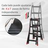 Escalera Telescópica De Aluminio Y Metal Homcom 401x49,3x11 Cm Negro