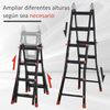 Escalera Telescópica De Aluminio Y Metal Homcom 401x49,3x11 Cm Negro