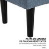 Baúl Almacenaje Poliéster Espuma Madera Goma Homcom 95x38x45 Cm Azul