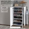 Mueble Zapatero De Melamina De Madera Homcom 60x32x95 Cm Blanco