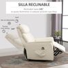 Sillón Levanta Personas De Pu Espuma Acero Homcom 80x94x104 Cm Crema