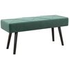 Banco De Cama De Acero Espuma Poliéster Homcom 100x36x45 Cm Verde