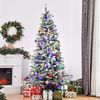 Árbol De Navidad Artificial De Plástico Metal Homcom Ø112x210cm Verde