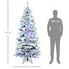 Árbol De Navidad Artificial De Plástico Metal Homcom Ø112x210cm Verde