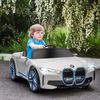 Coche Eléctrico Infantil Autorización Bmw I4 Con Música Blanco Homcom