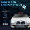 Coche Eléctrico Infantil Autorización Bmw I4 Con Música Blanco Homcom