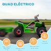 Quad Eléctrico Para Niños De 18-36 Meses Con Remolque Verde Homcom