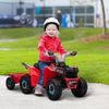 Quad Eléctrico Para Niños De 18-36 Meses Con Remolque Rojo Homcom