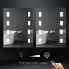 Espejo De Baño Con Led De Vidrio Aluminio Kleankin 70x2,7x50 Cm Plata