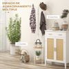 Perchero De Pie Con 2 Estantes De Metal Mdf Homcom Ø34x181 Cm Blanco