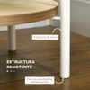 Perchero De Pie Con 2 Estantes De Metal Mdf Homcom Ø34x181 Cm Blanco