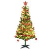 Árbol De Navidad Artificial De Plástico Acero Homcom Ø86x180 Cm Verde