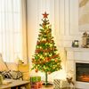 Árbol De Navidad Artificial De Plástico Acero Homcom Ø86x180 Cm Verde