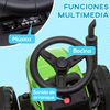 Tractor Eléctrico Con Remolque Para Niños 3-6 Años Verde Homcom