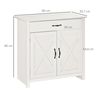 Aparador De Cocina De Mdf Melamina Homcom 80x39,7x80 Cm-blanco Lavado