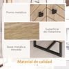 Aparador De Cocina De Melamina Mdf Metal Homcom 80x29,5x80cm Natural