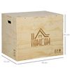 Caja Pliométrica De Madera Homcom Haya, 61x51x76 Cm, Madera Natural