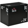 Caja Pliométrica 3 En 1 Con Cremallera Homcom Pe, 75x51x61 Cm, Negro