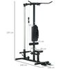 Máquina De Musculación Sportnow Acero Pu, 140x108x197 Cm, Negro