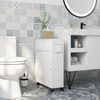 Mueble Auxiliar Baño Moderno De Mdf Kleankin 52x17x67 Cm Blanco