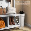 Perchero Con Zapatero De Mdf Homcom 80,5x40x168 Cm Blanco