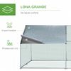 Gallinero Exterior De Metal Galvanizado Tela 3x4x1,95m-pawhut. Plata