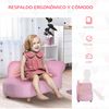 Sillón Infantil Sillón Para Niños De 3-5 Años Carga 50 Kg Rosa Homcom