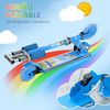 Patinete Para Niños Plegable Con Luces Altura Ajustable Azul Homcom