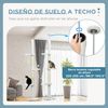 Árbol Para Gatos De Madera Felpa 48x32x225-255 Cm-pawhut.blanco