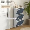 Mueble Zapatero Estrecho De Mdf Homcom 53x18x108,5 Cm Gris