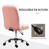 Silla De Oficina Plástico Espuma Acero Vinsetto 45x59x90-100 Cm Rosa