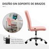 Silla De Oficina Plástico Espuma Acero Vinsetto 45x59x90-100 Cm Rosa