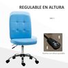 Silla De Oficina Plástico Espuma Acero Vinsetto 45x59x90-100 Cm Azul