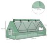 Invernadero De Terraza Outsunny Pe Acero 240x90x90 Cm Verde