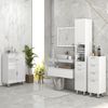 Mueble Auxiliar Baño De Melamina Kleankin 30x30x180 Cm Blanco