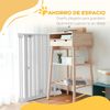 Barrera Para Perros Plegable De Acero Plástico 206x90cm-pawhut.blanco